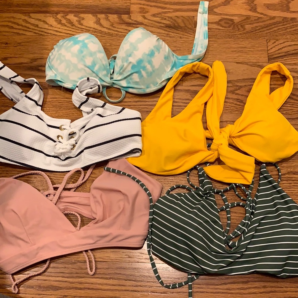 5 pairs of bikini tops